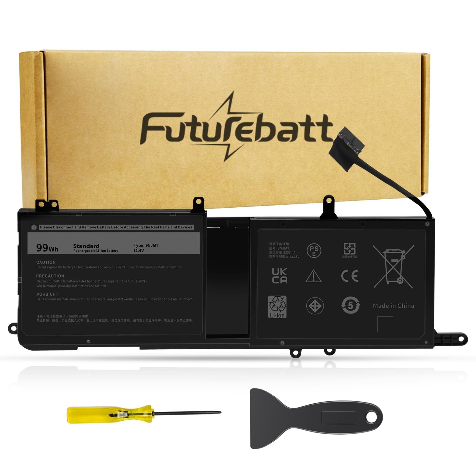 High-Capacity Laptop Battery Replacement for Dell Alienware 17 R4 R5 15 R3 R4 Se