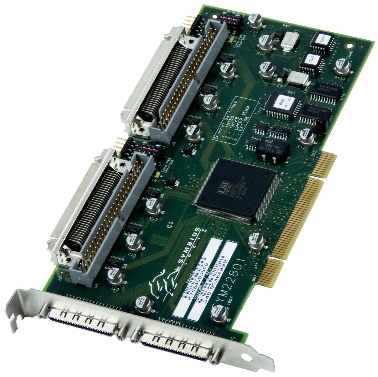 CONTROLLER SYMBIOS SYM22801 DUAL CHANNEL ULTRA SCSI 50/68 PIN PCI