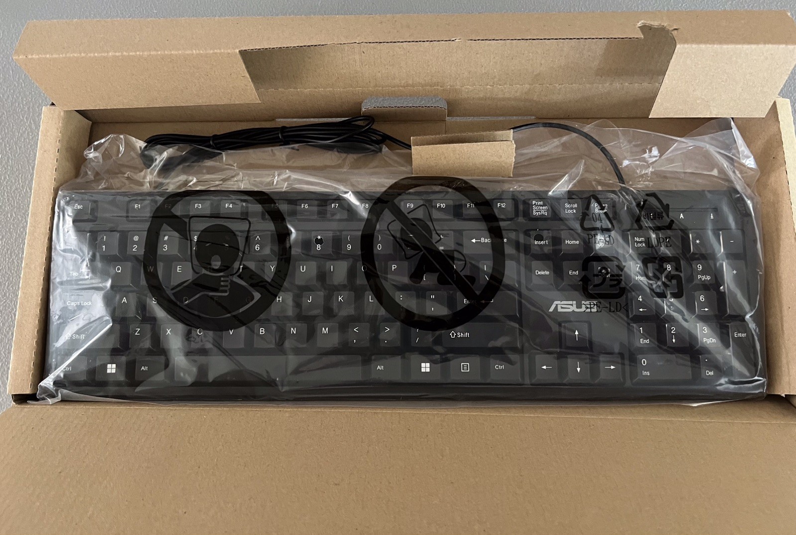 New Genuine Asus K49 Wired keyboard OK001-0051 Black, Never Used, in Factory Box
