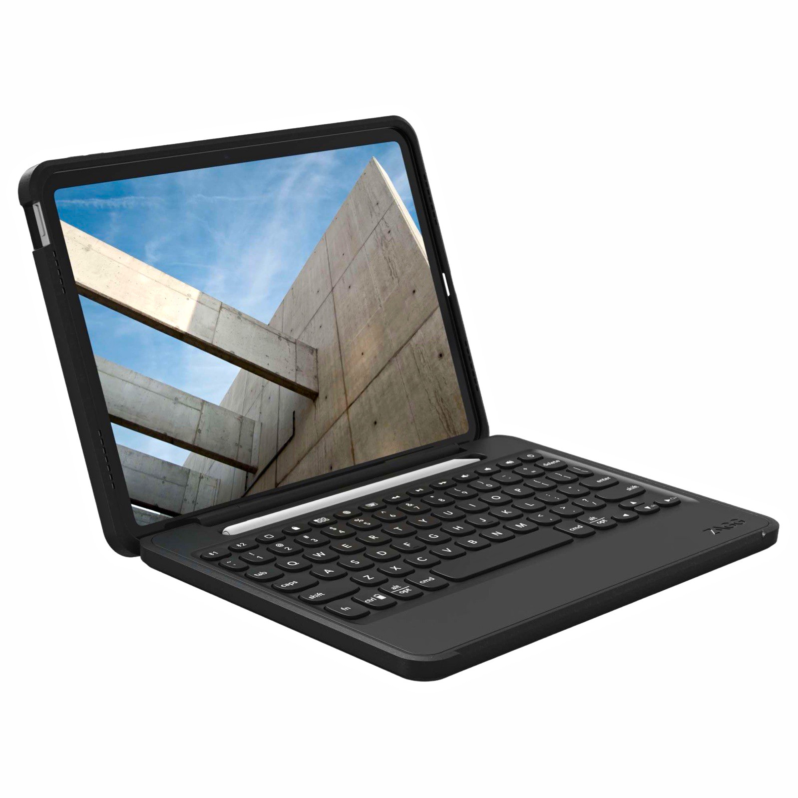 ZAGG Rugged Book Black Keyboard Folio Case Backlit Detachable USB-C A16/10th Gen