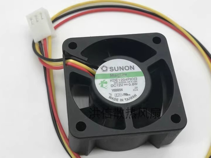 SUNON KDE1204PKV2 4020 DC12V 0.8W 4CM 3-Pin Silent Cooling Fan