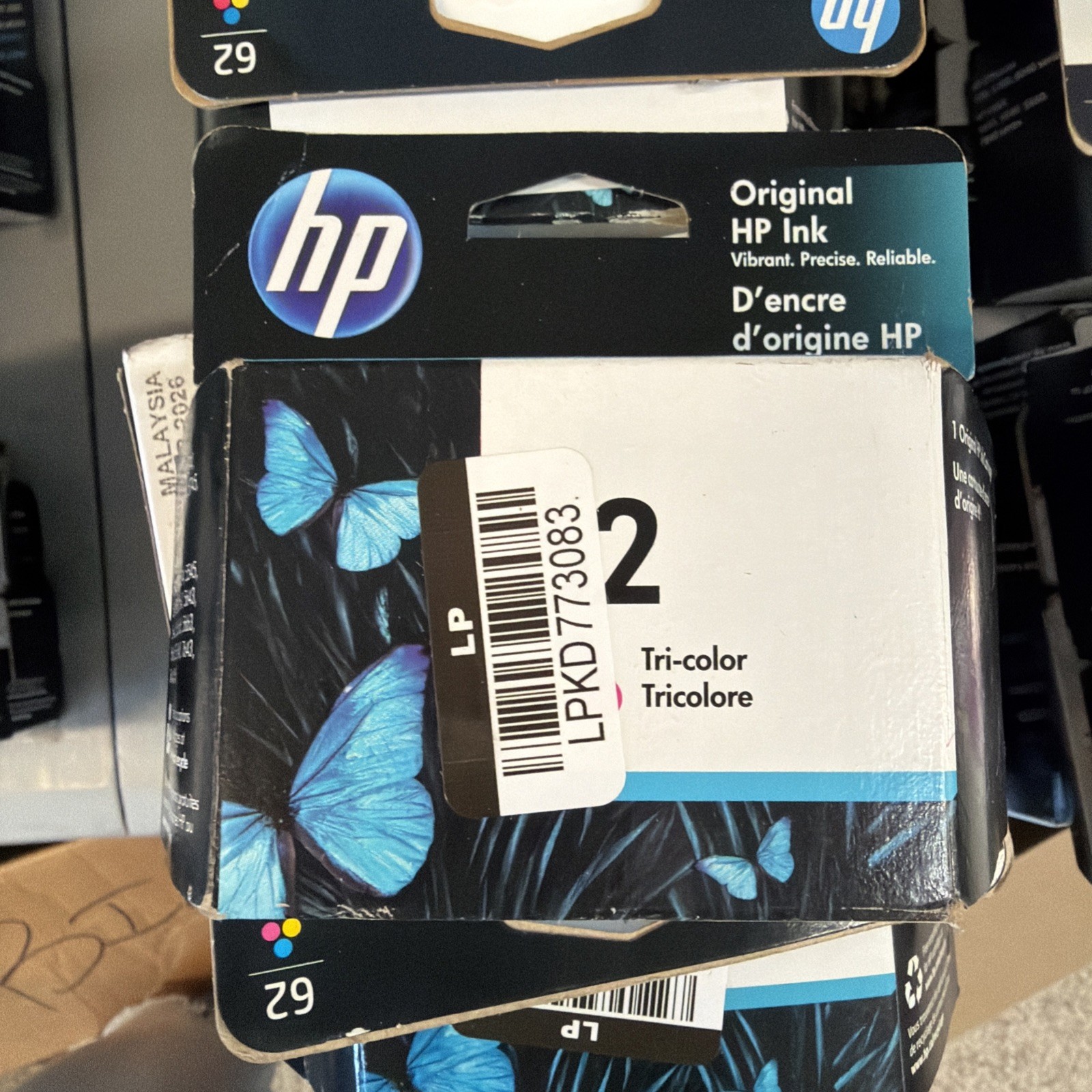 NEW  HP 62 Tri-Color Original Ink Cartridge Genuine Ink Expired New In Box