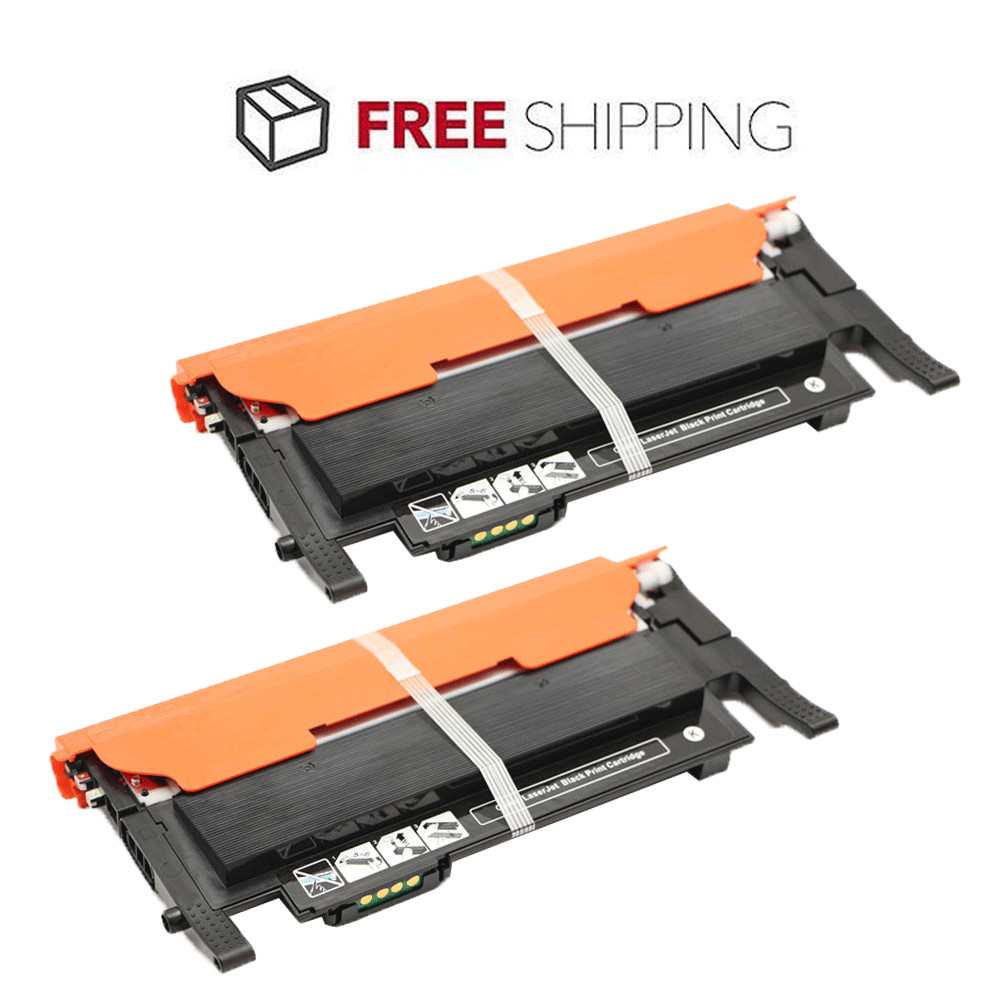 2 PK Black Toner for Samsung CLT-K406S K406S 406 Xpress C410W C460FW CLX-3305FW