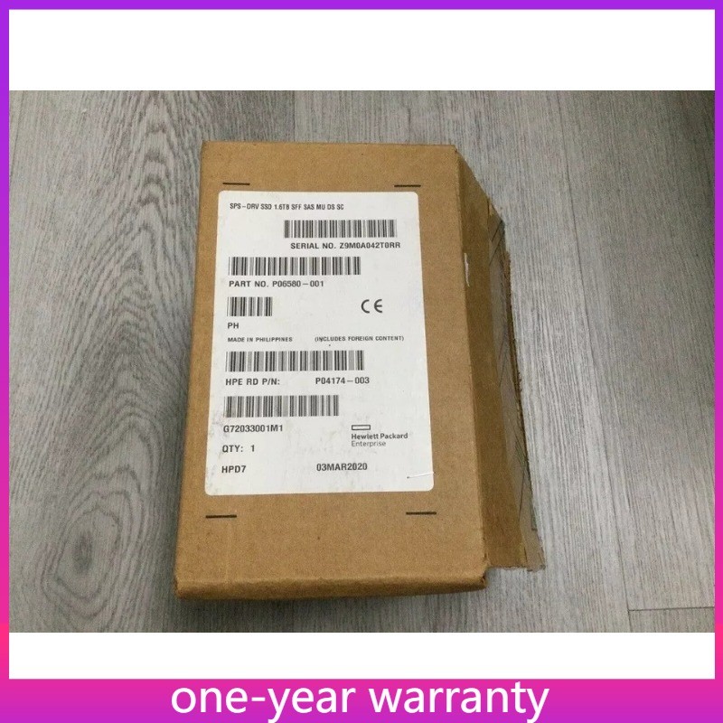 NEW HPE P04533-B21 P06580-001 2.5'' 1.6TB SSD SAS 12G MU GEN10 Solid State Drive