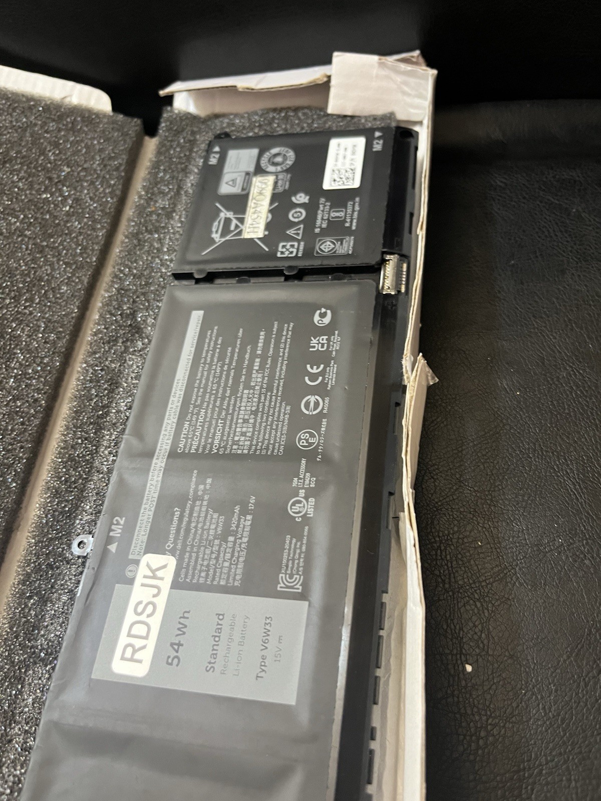 RDSJK 54Wh Li-Ion 15V Battery V6W33/8XDY9K for Dell Latitude 9420