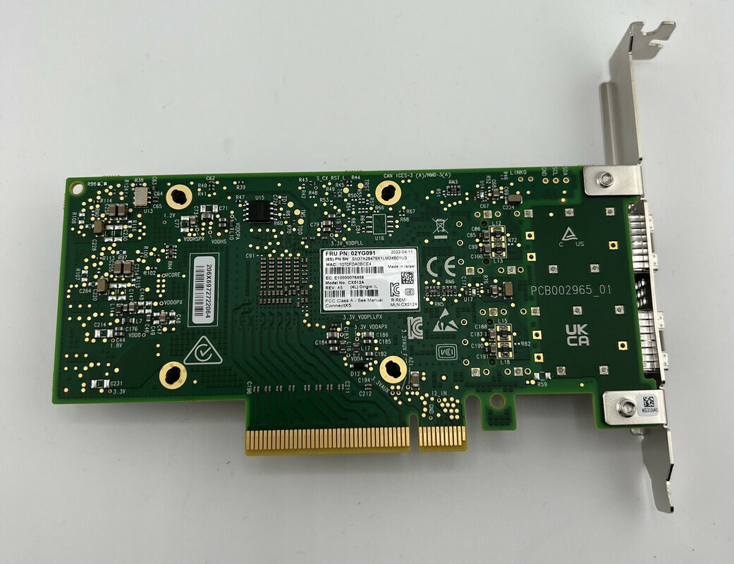 LENOVO MELLANOX CX512A CONNECTX-5 10/25GE NETWORK CARD 02YG091