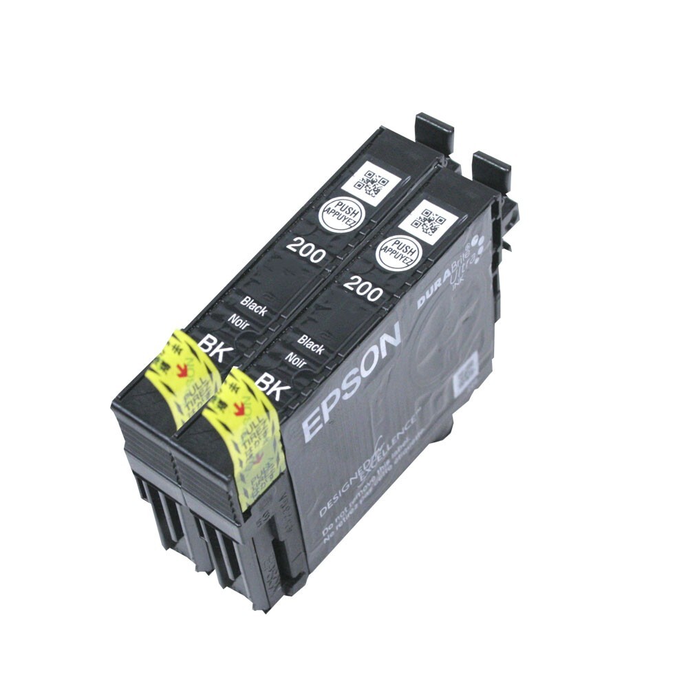 Genuine Epson 2PK 200 Black Ink XP300 XP200 XP400 WF2540 WF2530 XP310