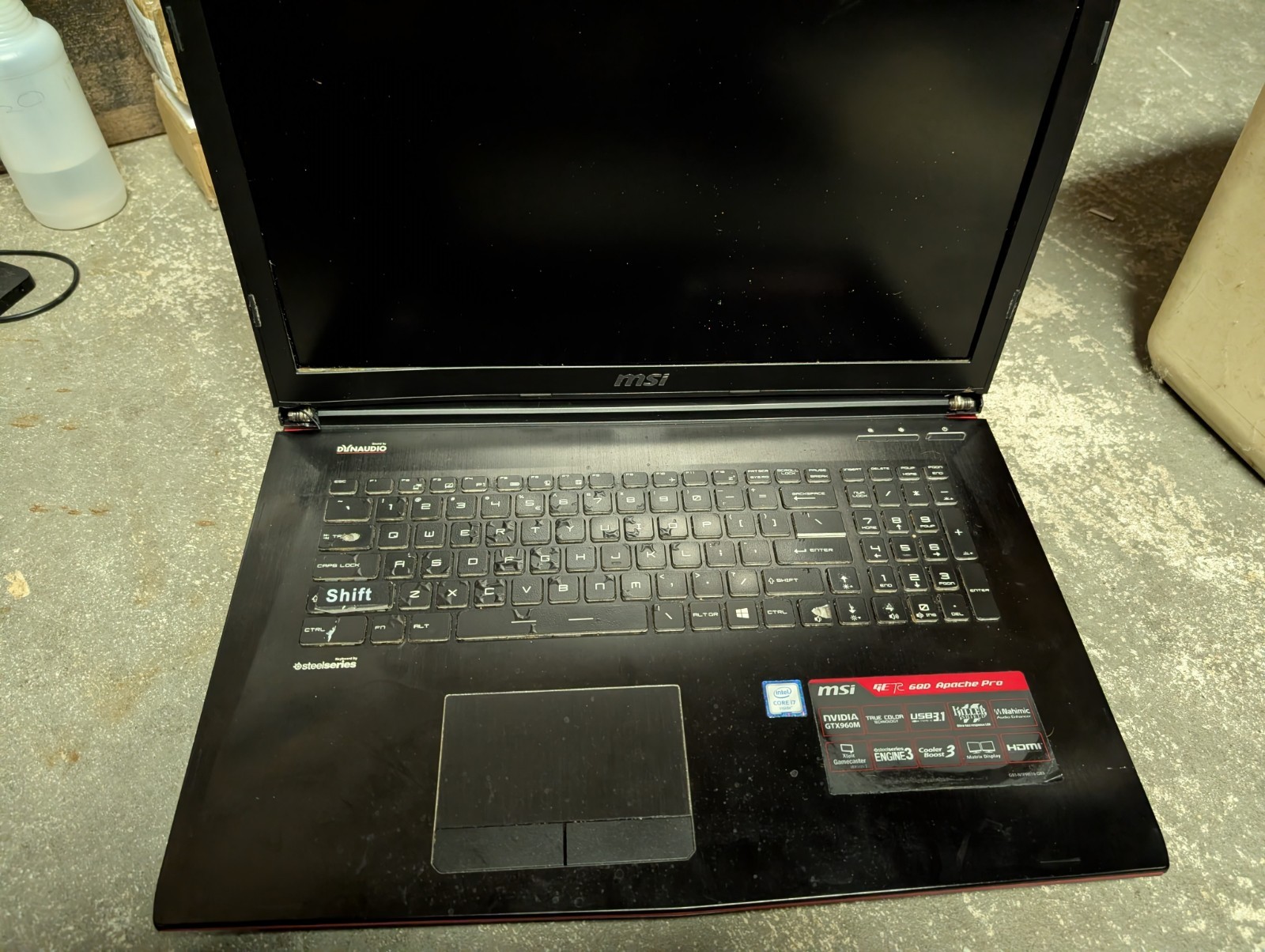 MSI GE72 Apache Pro (GTX 970M) - PARTS ONLY - Sold AS IS