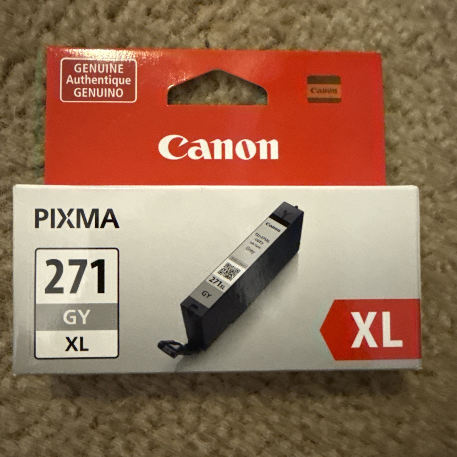 NEW GENUINE - CANON 271XL GRAY Ink Cartridge - CLI-271XL GY 0340C001 Sealed