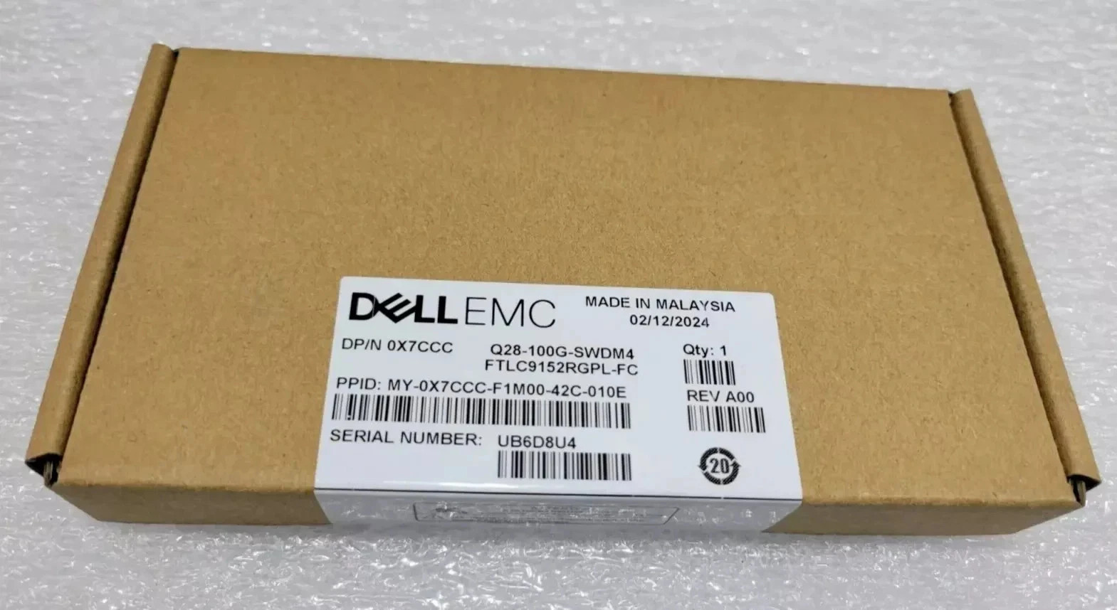NEW  GENUINE Dell EMC SFP-1G-T 1000BASE-T SFP Copper RJ45 FCLF8521P2BTL-DL 1M0C3