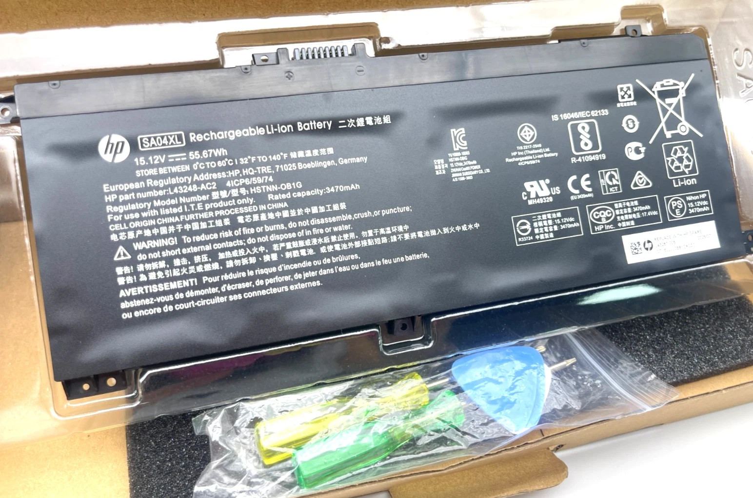 Original SA04XL Battery For Envy X360 15-DR 15T-DR 15M-DR 15M/15-DS L43267-005