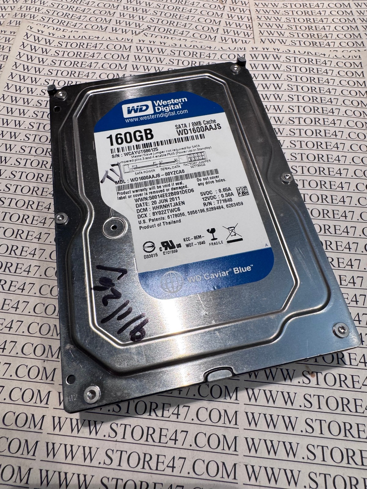 Western Digital Caviar BLUE WD1600AAJS 160gb Sata Drive WD1600AAJS-00YZCA0