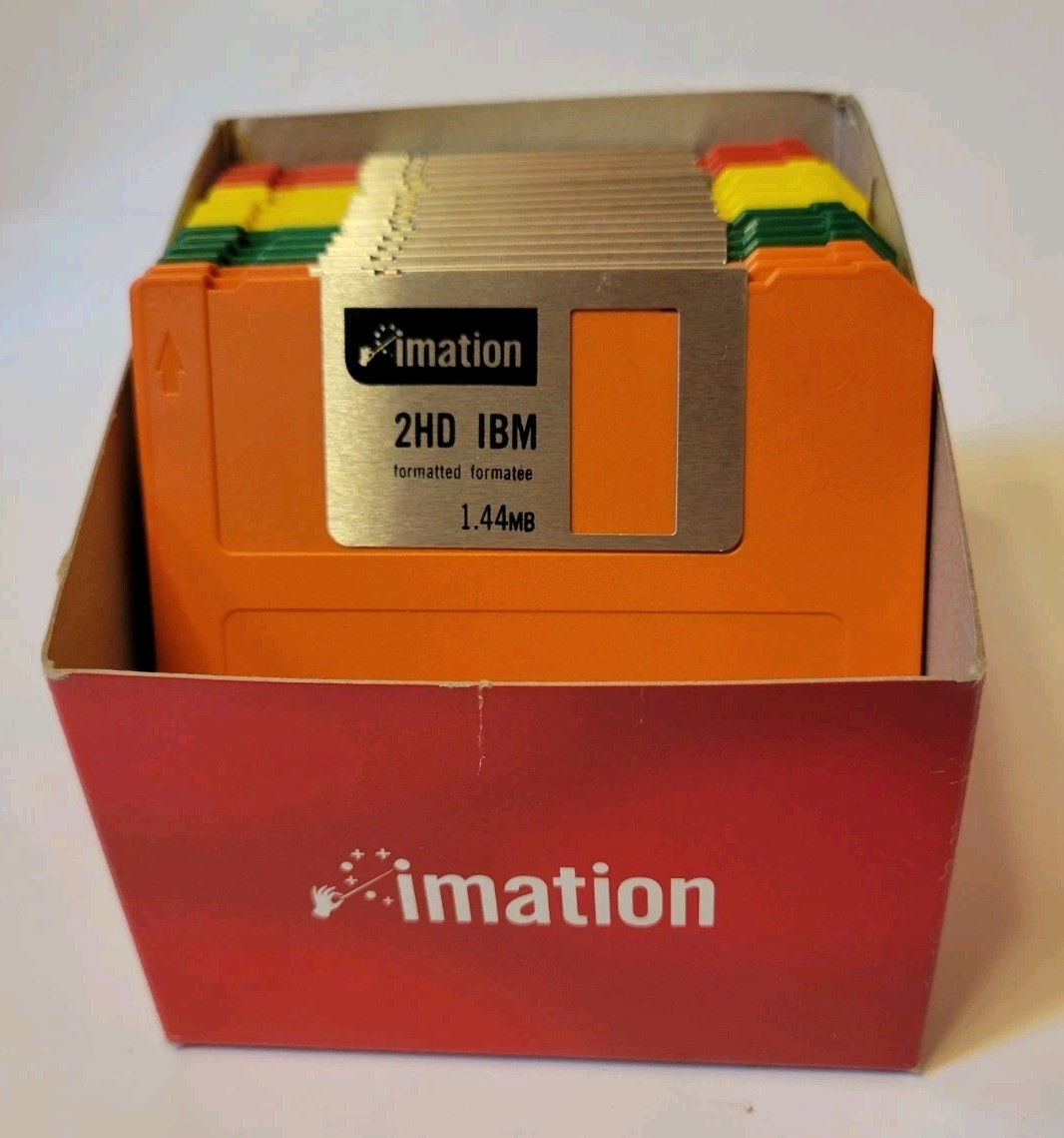 Vintage Staples 15 Pack Diskettes 3.5" 1.44 MB Disks Original Open Box NEW