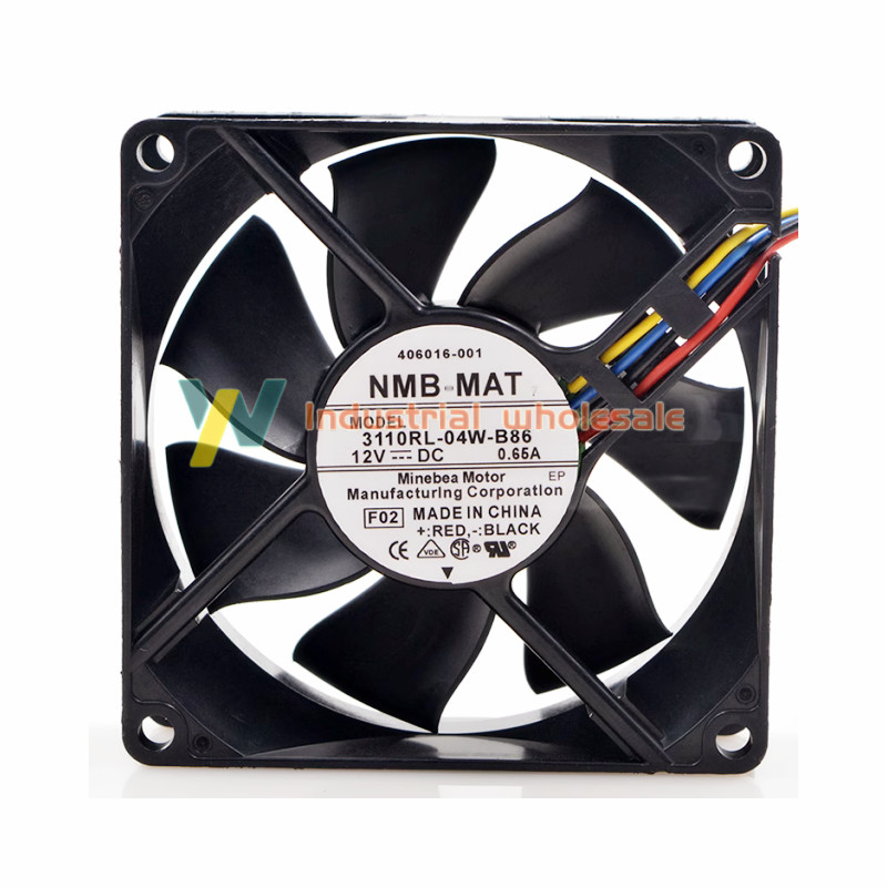 1pc new original NMB 3110RL-04W-B86 8025 12V 0.65A 4pin cooling fan 3110RL04WB86