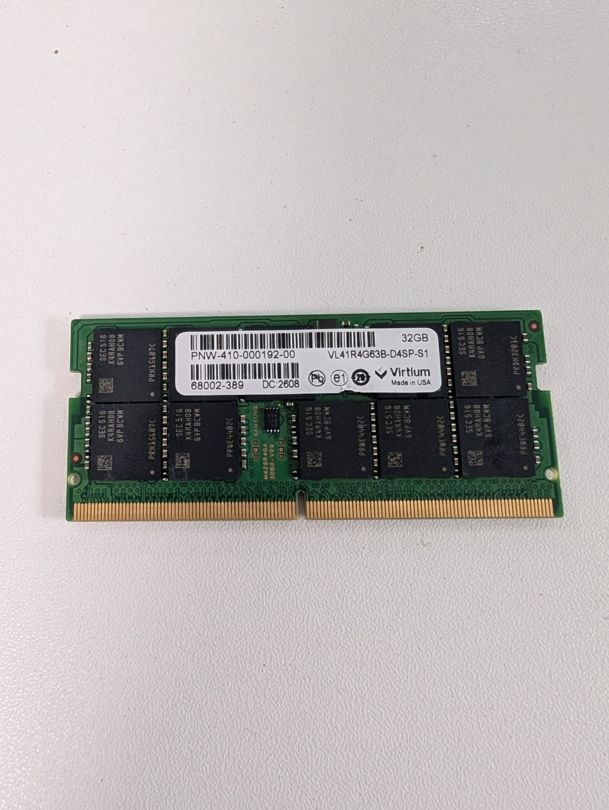 Virtium 32GB 1x32GB DDR5 4800 CL40 SODIMM Industrial Memory