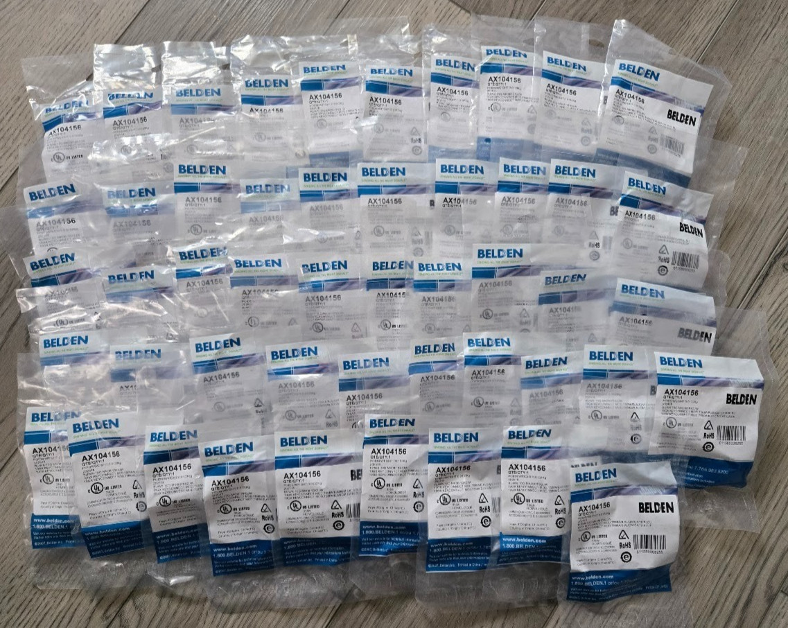 49-Packs Belden #AX104156 10GX Cat 6A RJ45 KeyConnect Style Blue Modular Jack