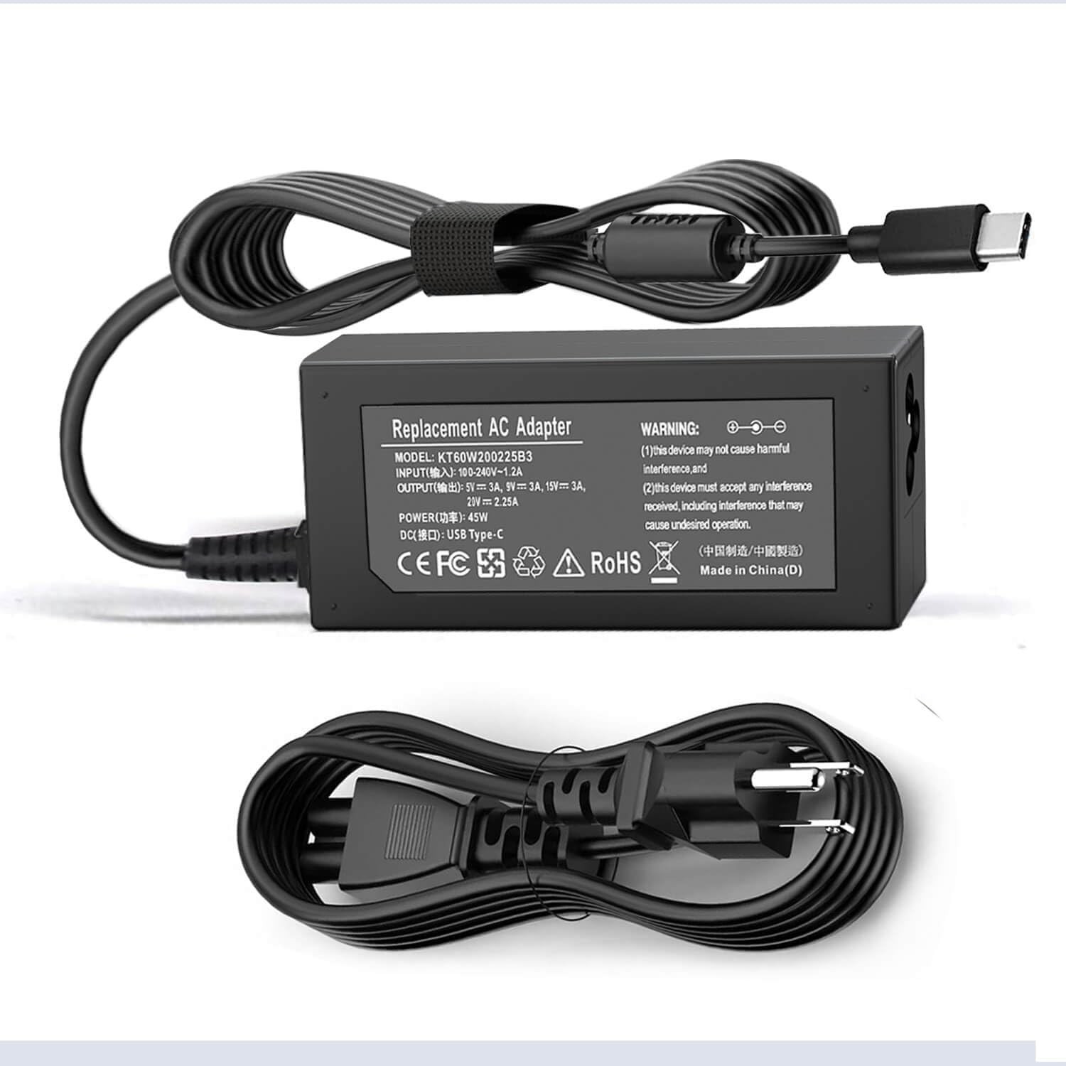 Cargador De Computadora Portatil Usb-c Para Samsung Plu Pro Adaptador Chromebook