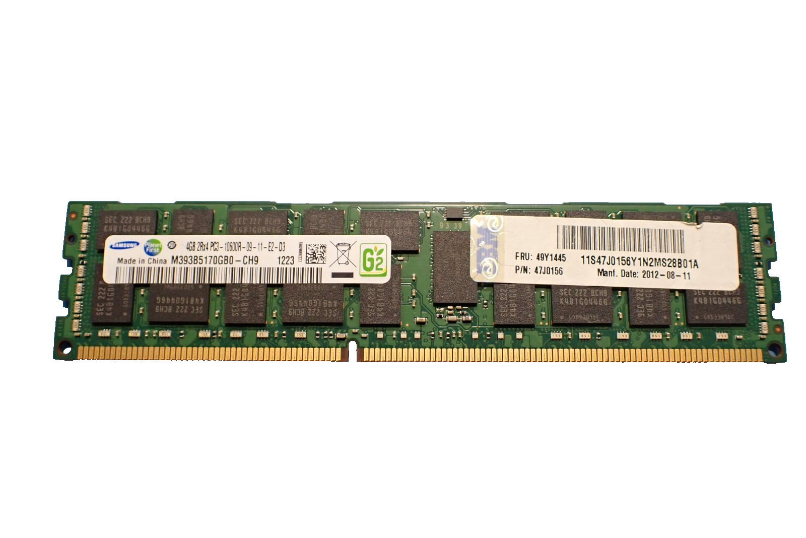 Lot of 16 Samsung M393B5170GB0 4GB 1X4GB 1333MHZ PC3-10600 CL9 X4 RAM Memory