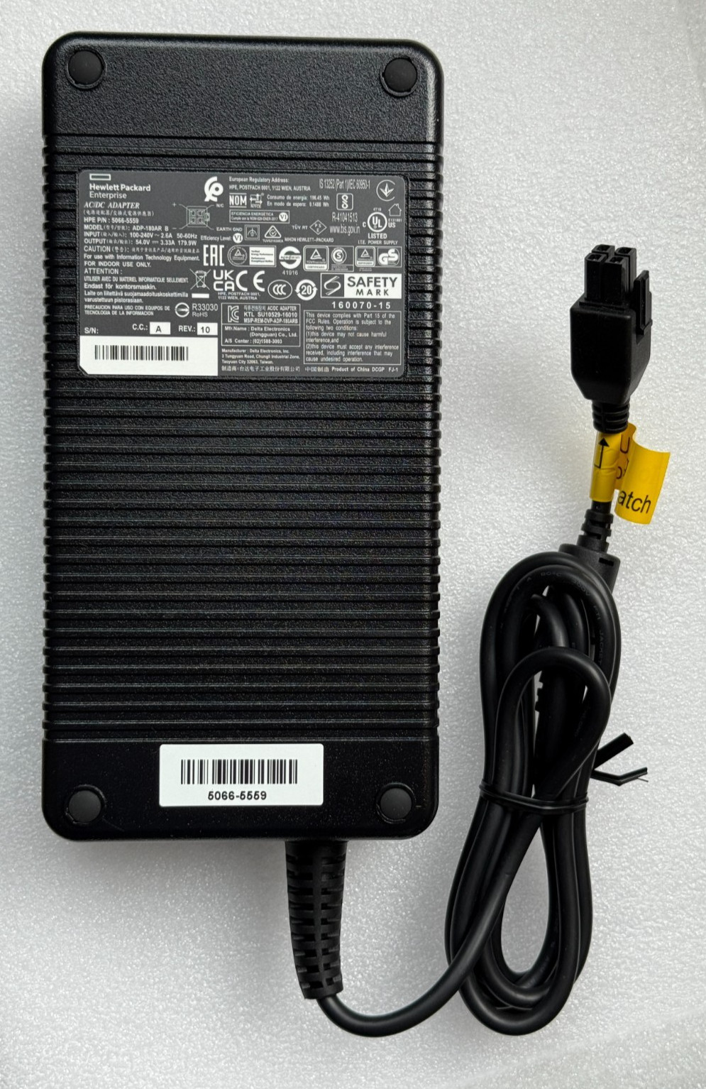 HPE 180W Power Adapter HSTNS-PL18 5066-5559 for Aruba Switch
