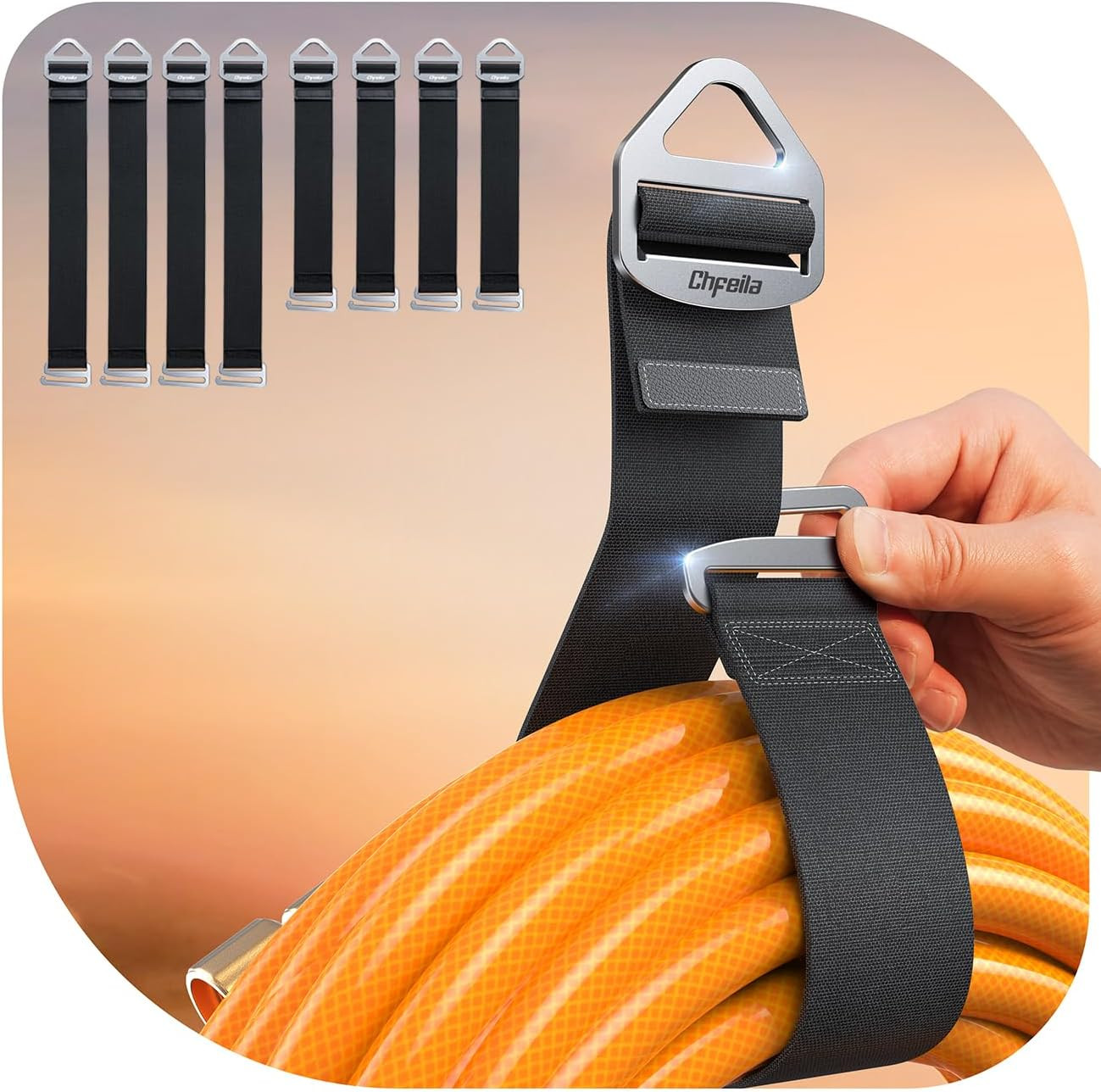 8 Pack Extension Cord Holder Organizer, Auto Lock Cable Straps