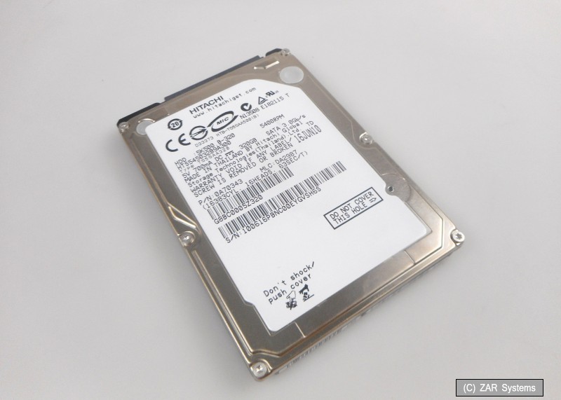320GB Hitachi 5K500 2.5 inch Hard Drive / HDD SATA2 HTS545032B9A300, Mint, Bulk