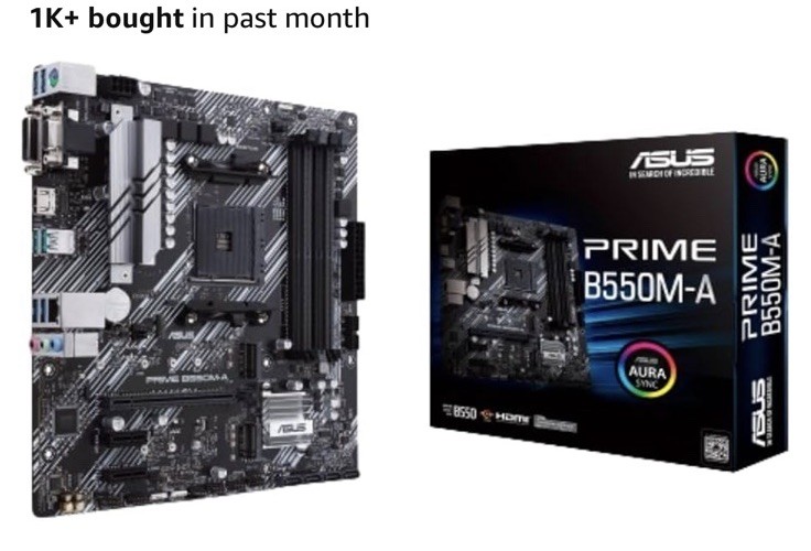 ASUS Prime B550M-A WiFi II AMD AM4 ECC Memory Micro ATX Motherboard