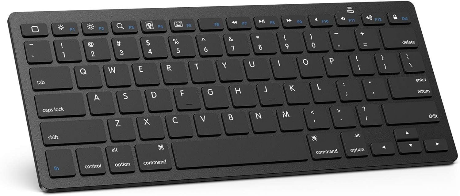 OMOTON KB066 Wireless Bluetooth Keyboard for iPad Mac iOS Silver
