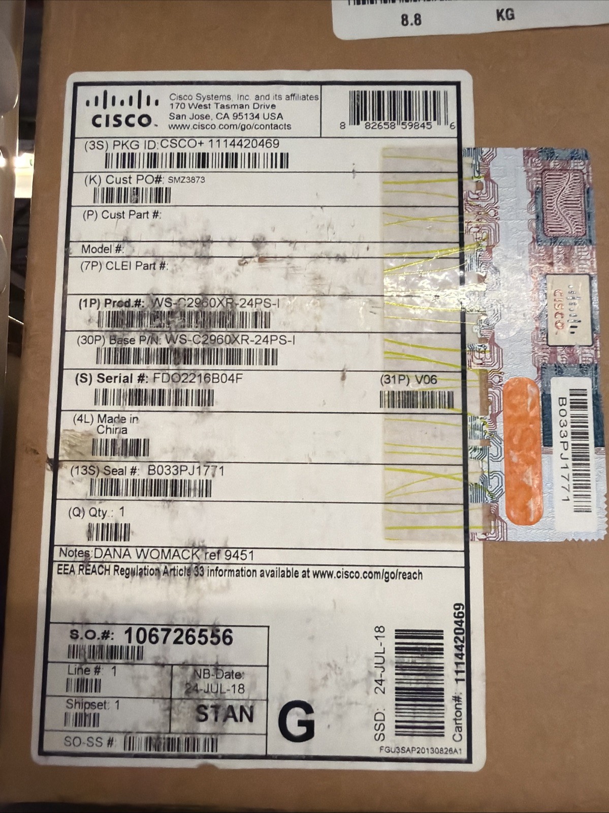 New Cisco WS-C2960XR-24PS-I Fully Managed Ethernet Switch