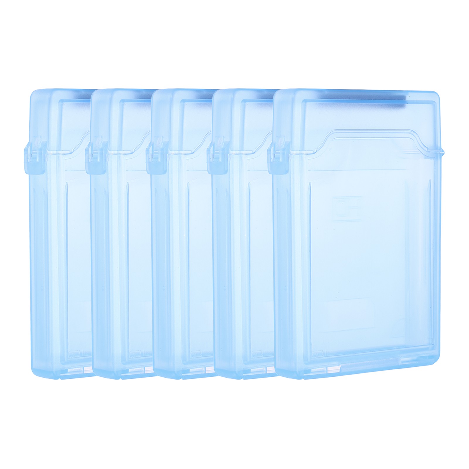 5Pcs 4.5" x 3.2" Hard Drive Disk Case Plastic Hard Disk Storage Case Blue