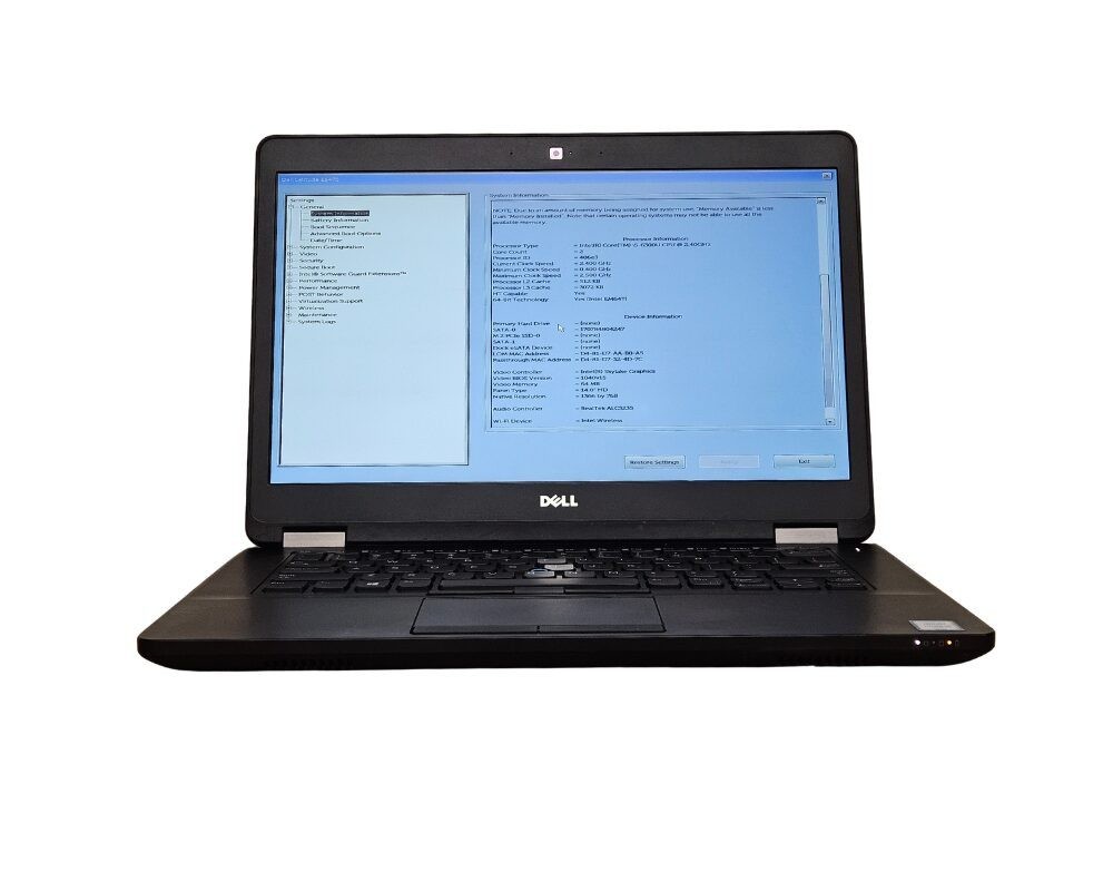 Dell Latitude E5470 Laptop i5-6300U 2.4GHz CPU 8GB RAM 256GB SSD Windows 10 WiFi