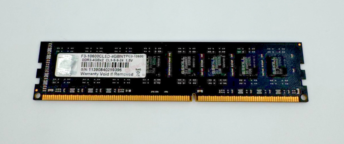 G.SKILL 4GB DDR3-1333 PC3-10600 CL9 RAM F3-10600CL9D-8GBNT 240-Pin