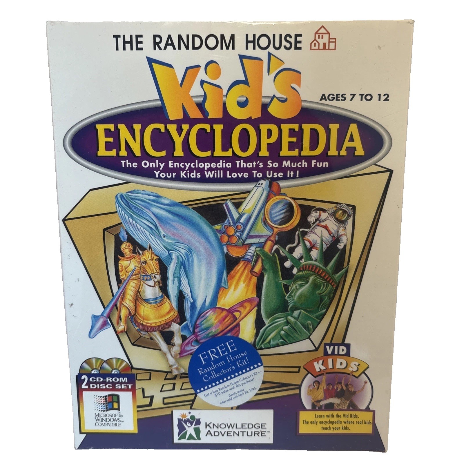 The Random House Kid's Encyclopedia 2 CD-ROM Disc Knowledge Adventure Jumpstart