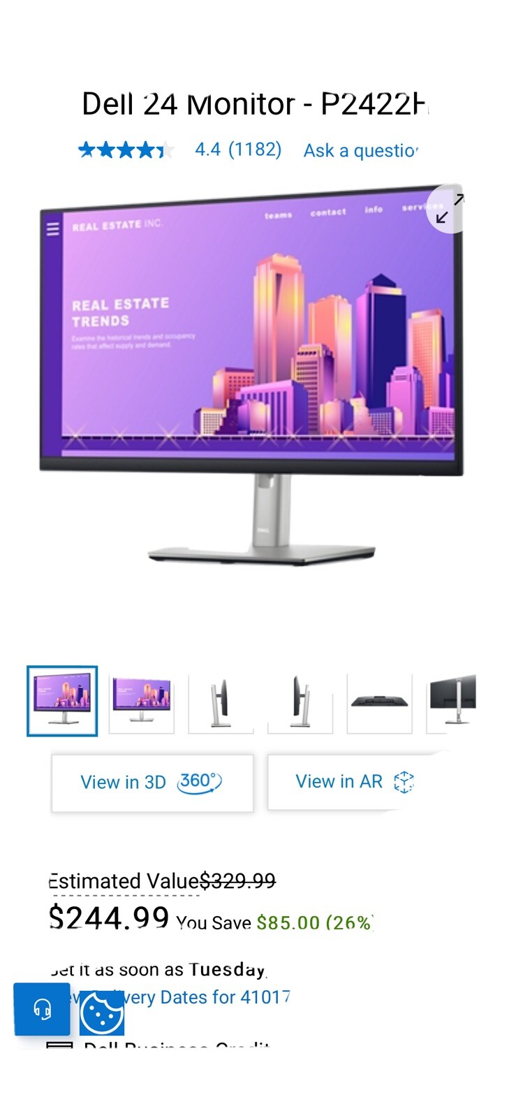 Dell P2412H 24-Inch LED Monitor - Black And Docking Station