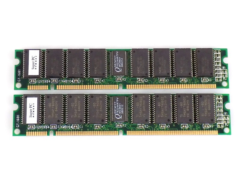64MB (2x 32MB) Super PC Memory GT-1681 FPM DIMM 168-pin RAM Memory