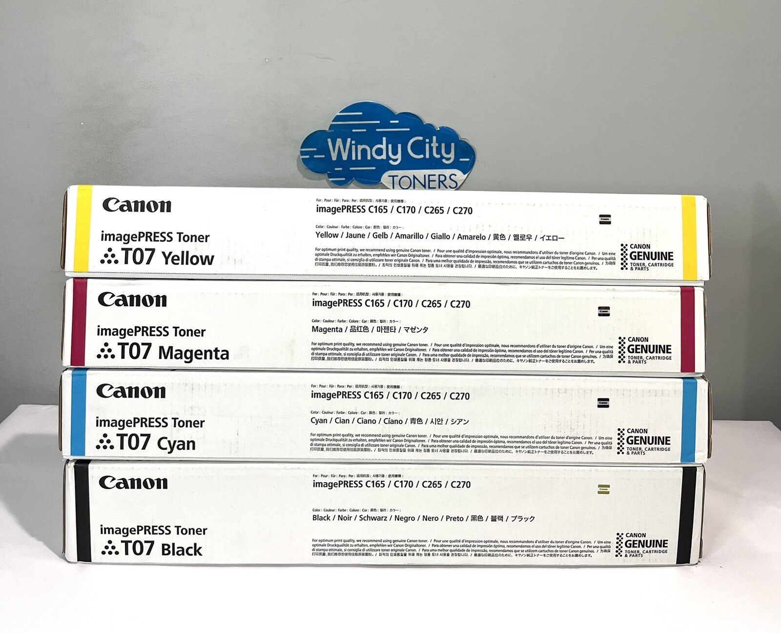 Canon T07 3641C001 3642C001 3643C001 3644C001 Toner Set for imagePRESS C165 C170