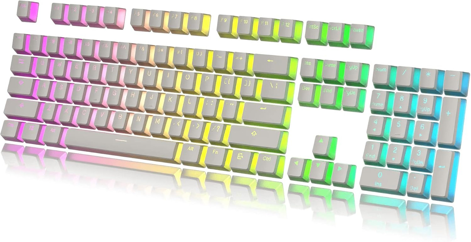 112 Double Shot PBT Shine through Pudding Keycaps Ansi/Iso - OEM