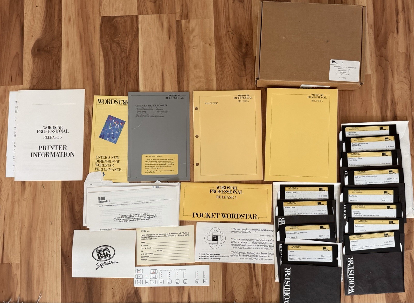 VTG WordStar ProRelease 5 Software Disks Manuals Guides Complete  LOT PC DOS