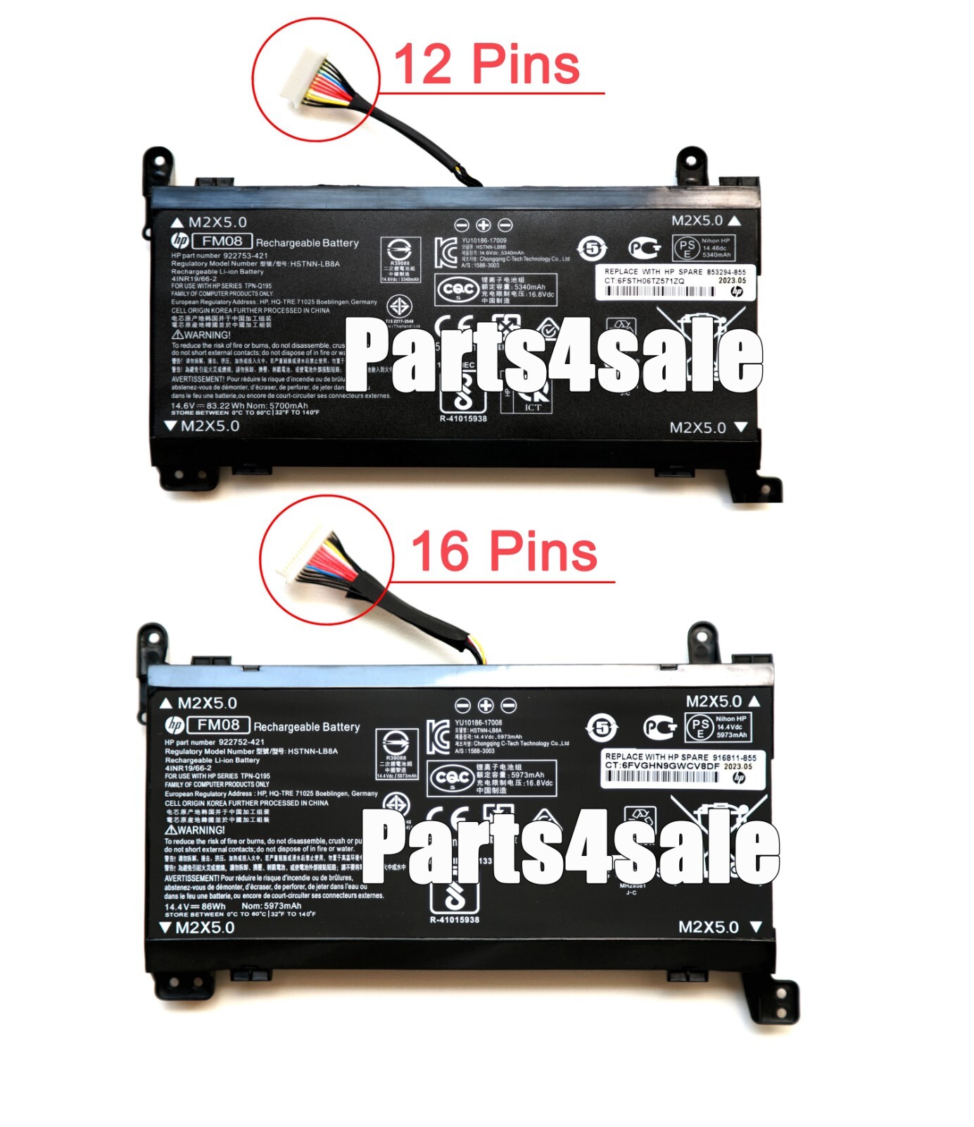 Genuine FM08 Battery for HP Omen 17-an014ng HSTNN-LB8B 922752-421 853294-855