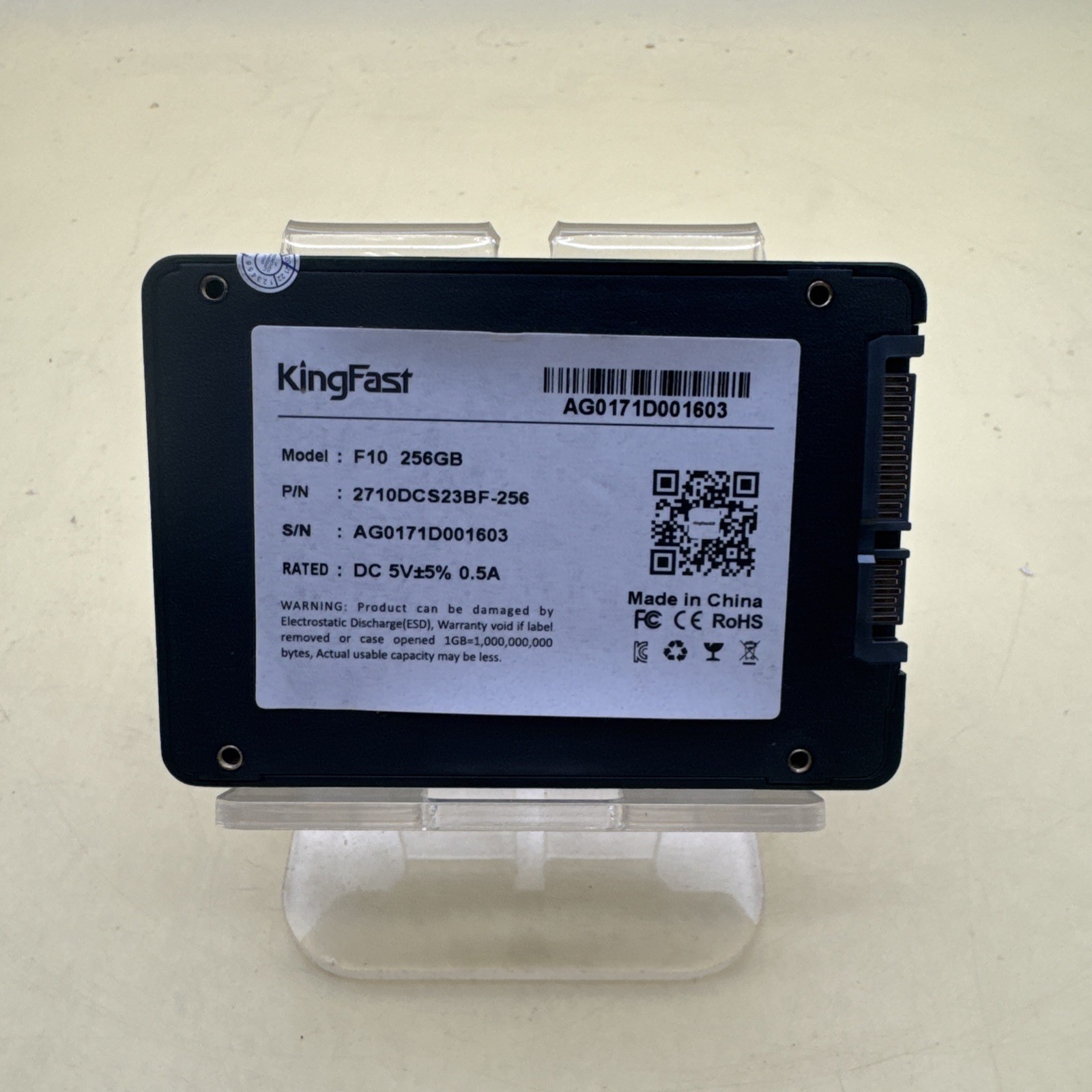 KingFast F10 256GB 2.5" SATA III Internal SSD 2710DCS23BF-256 6Gb/s