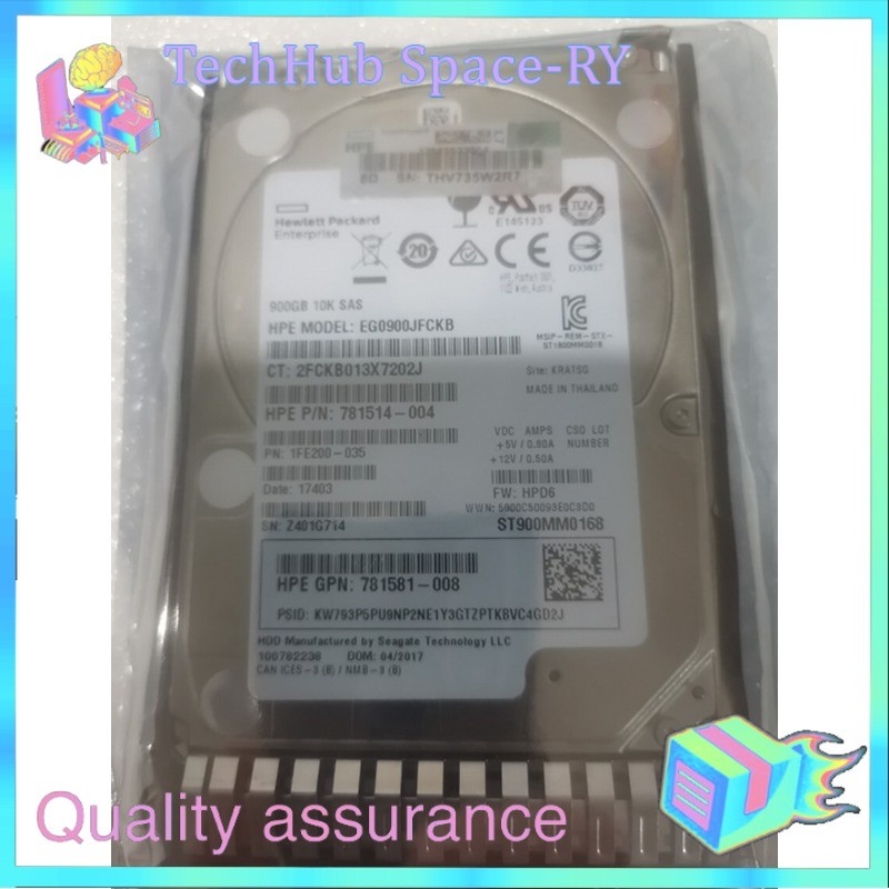 NEW 785069-B21 785411-001 HPE 900GB 12G 10K SFF 2.5" SAS SC HDD HARD DRIVE