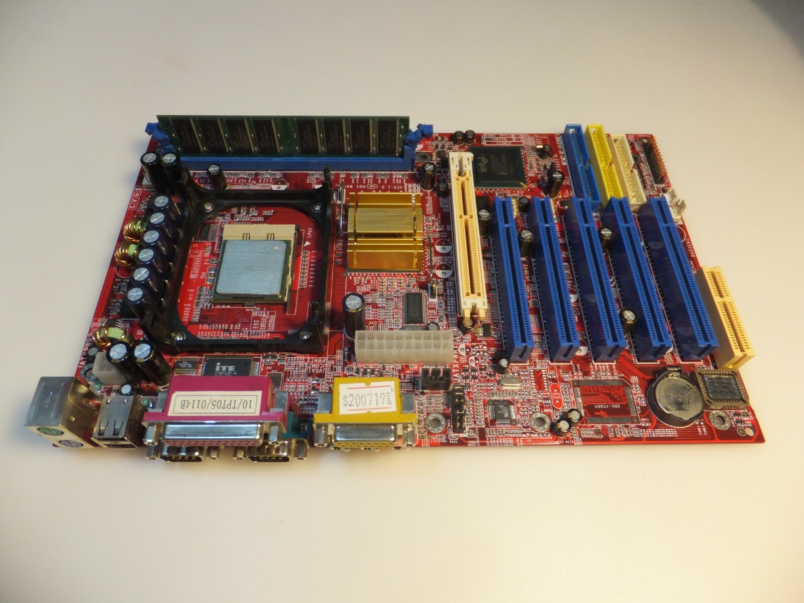 BIOSTAR P4TPT VER.1.0, Socket478, Intel 845PE Motherboard +CPU 2GHz +RAM 512Mb