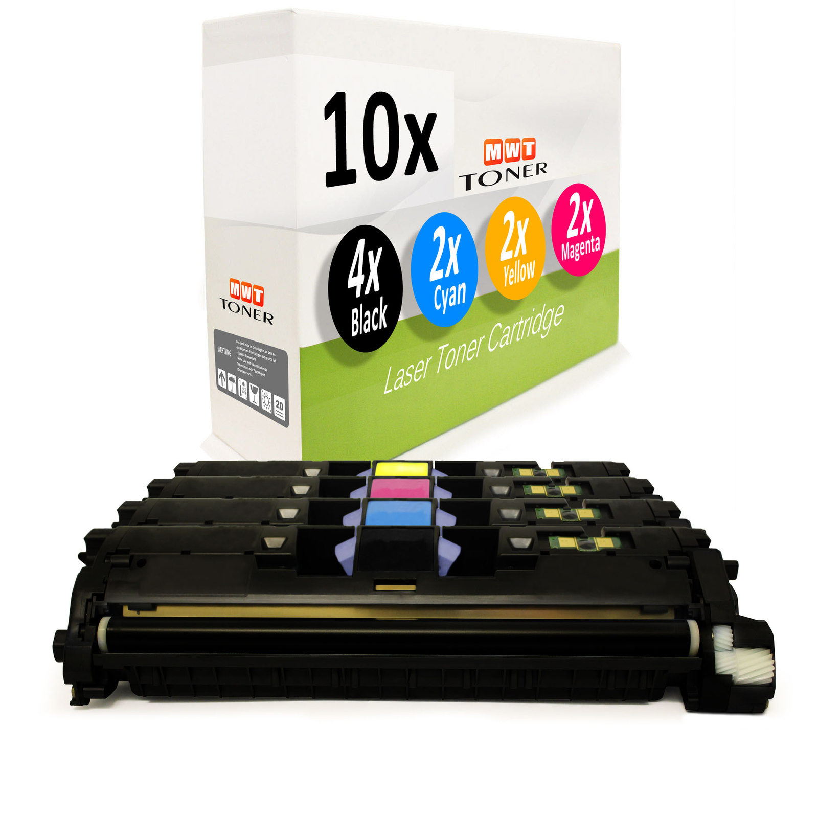 10X MWT Toner Alternative For HP C9700A C9701A C9702A C9703A 121A C9700A-03A
