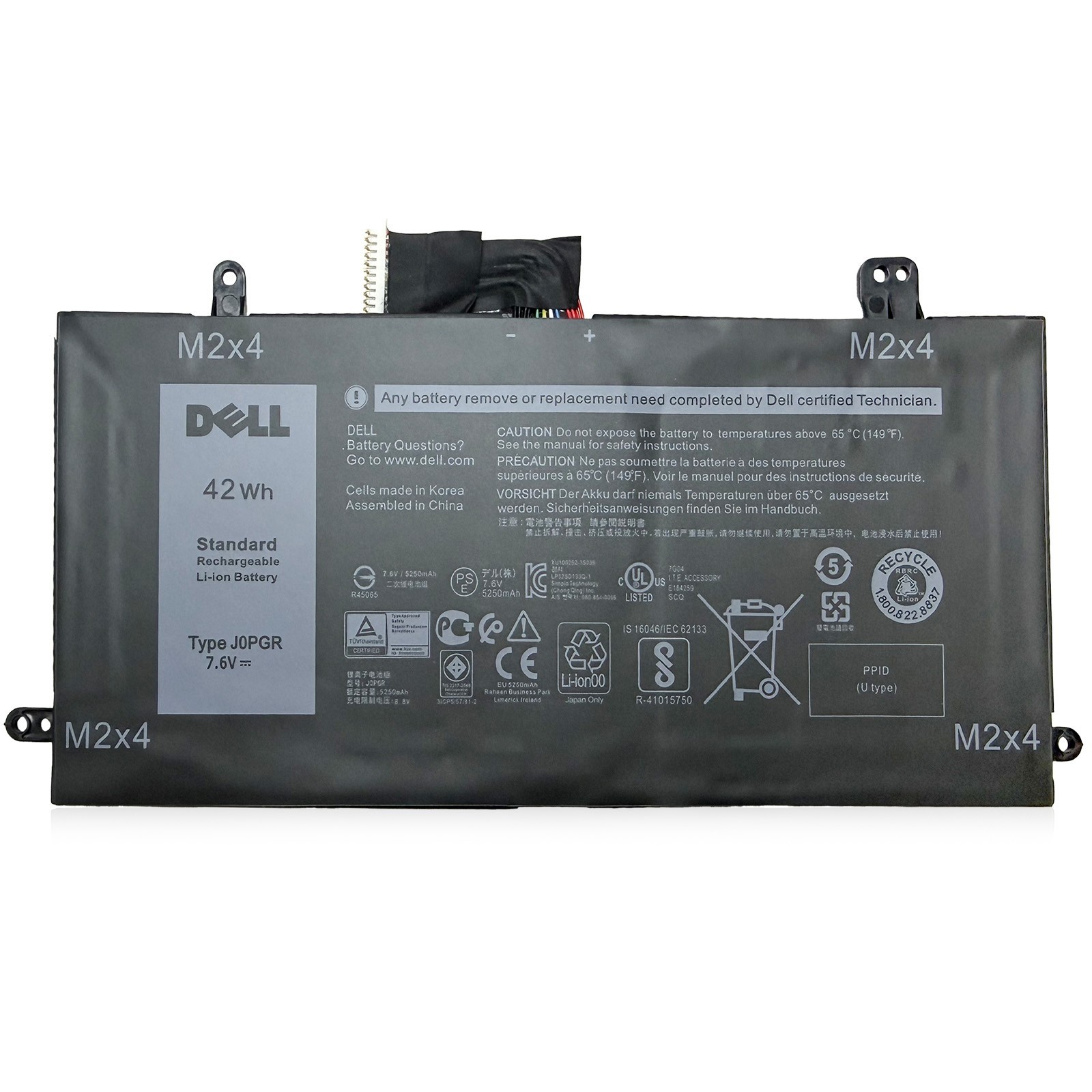 Lot Genuine Dell J0PGR 42Wh Battery For Dell Latitude 5285/5290 2-in-1 Series US