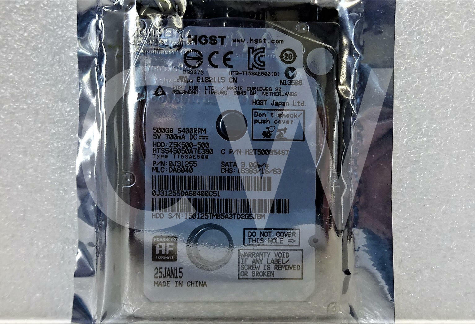 HTS545050A7E380 HITACHI Travelstar 500GB 5.4K RPM 3Gbps 2.5" SATA HDD Hard Drive