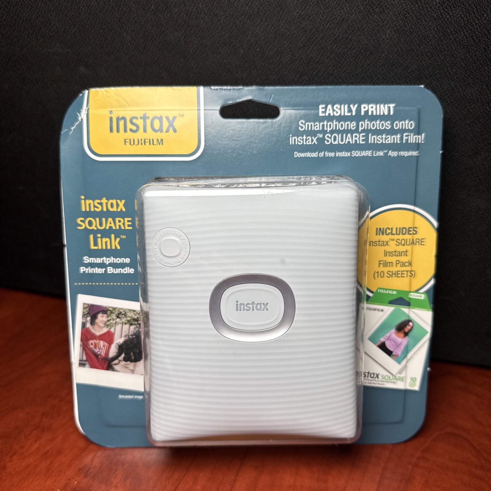 Fujifilm Instax Square Link Smartphone Printer (Bluetooth, USB-C) w/Film (3218)