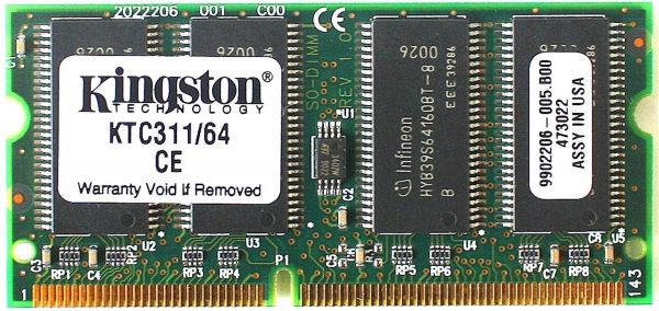Kingston 64mb memory module - ktc311/64, 9902206-005.b00