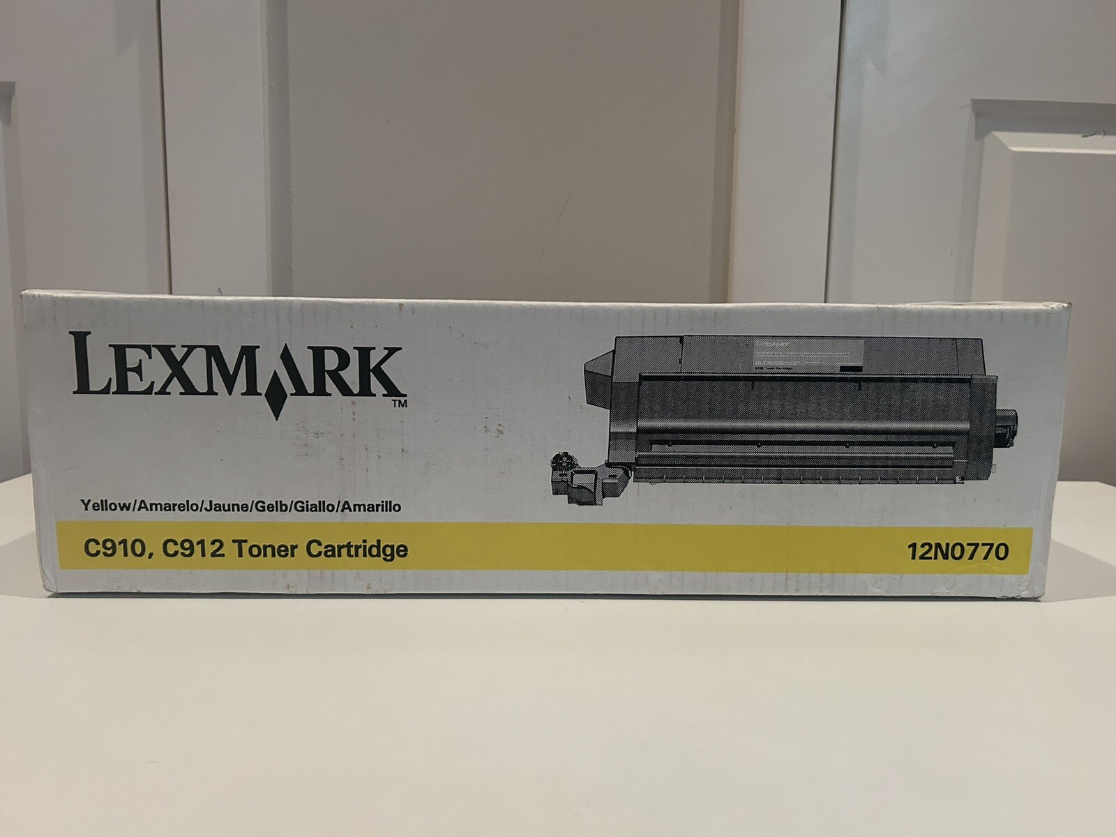 GENUINE LEXMARK C910 C912 YELLOW TONER CARTRIDGE PART# 12N0770 Printer Copier