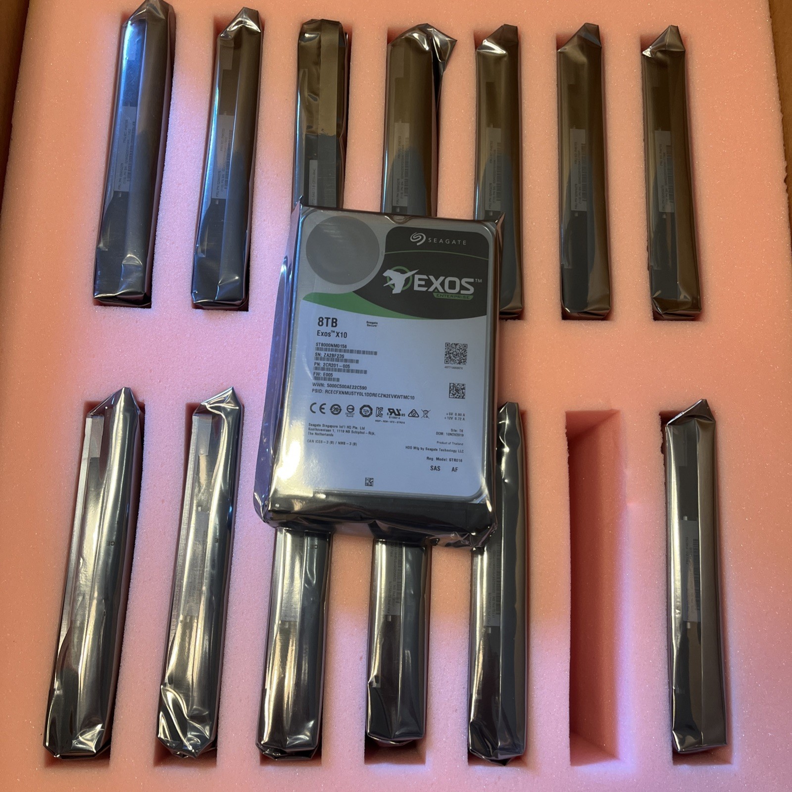 Box If 14 NEW Seagate Exos X10 ST8000NM0156 8TB 3.5" SAS HDD Read Description