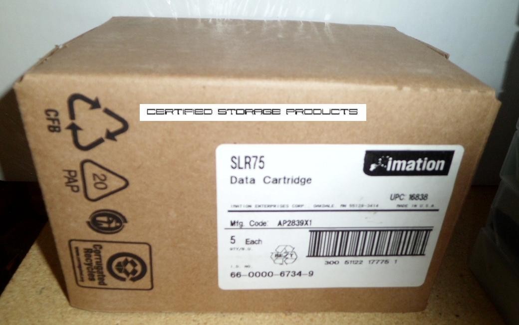 NEW 5/PK Imation 16838 SLR75 SLR 38GB/75GB SLR Data Tape Cartridge 17775 MFG BOX