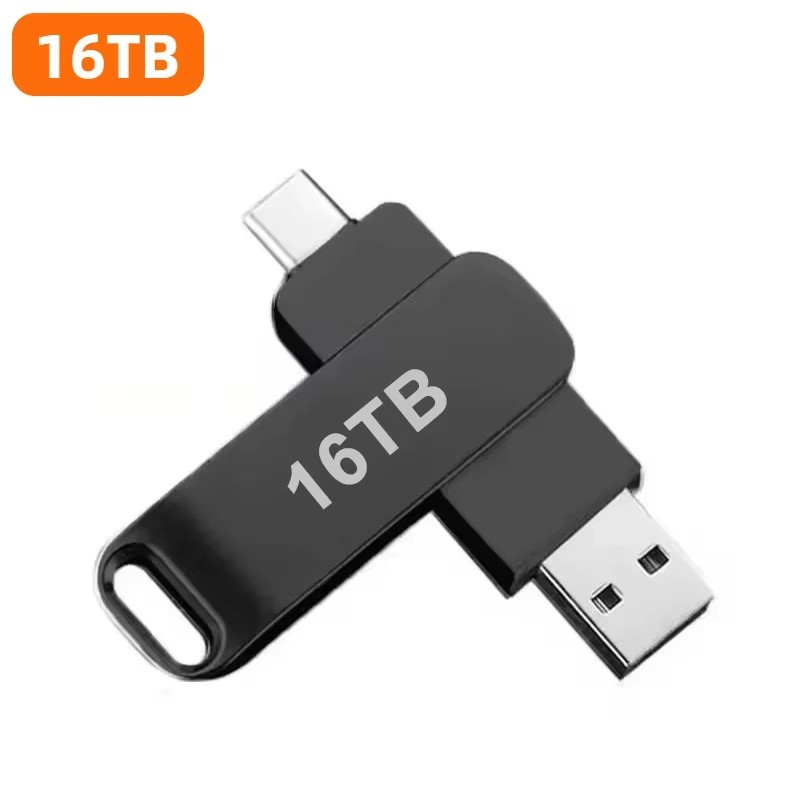 16TB Metal USB 3.2 Flash Drive Dual Type-C OTG Pendrive